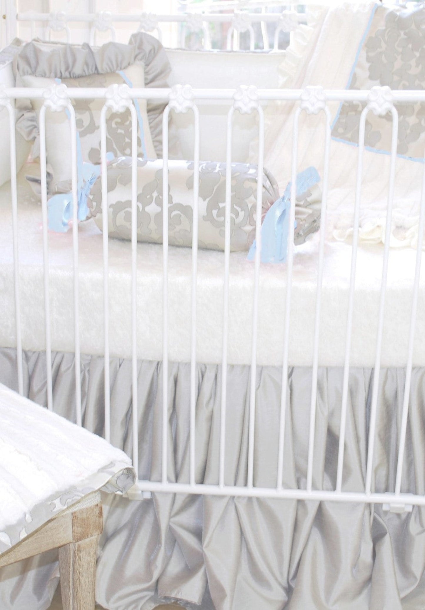 LuLu Blue 3 Piece Crib Bedding Set