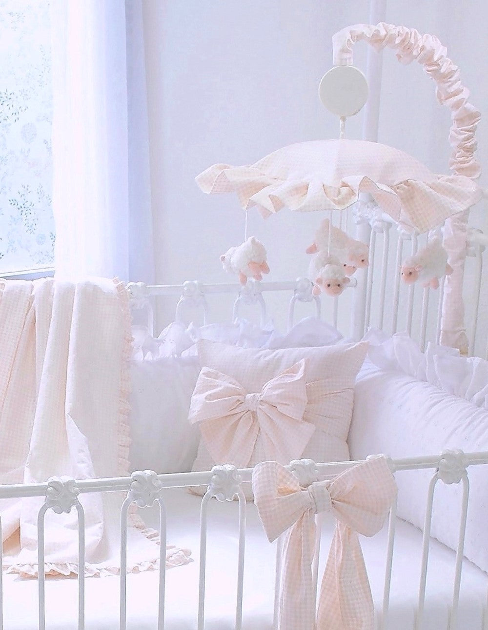 Powder Pink Crib Skirt