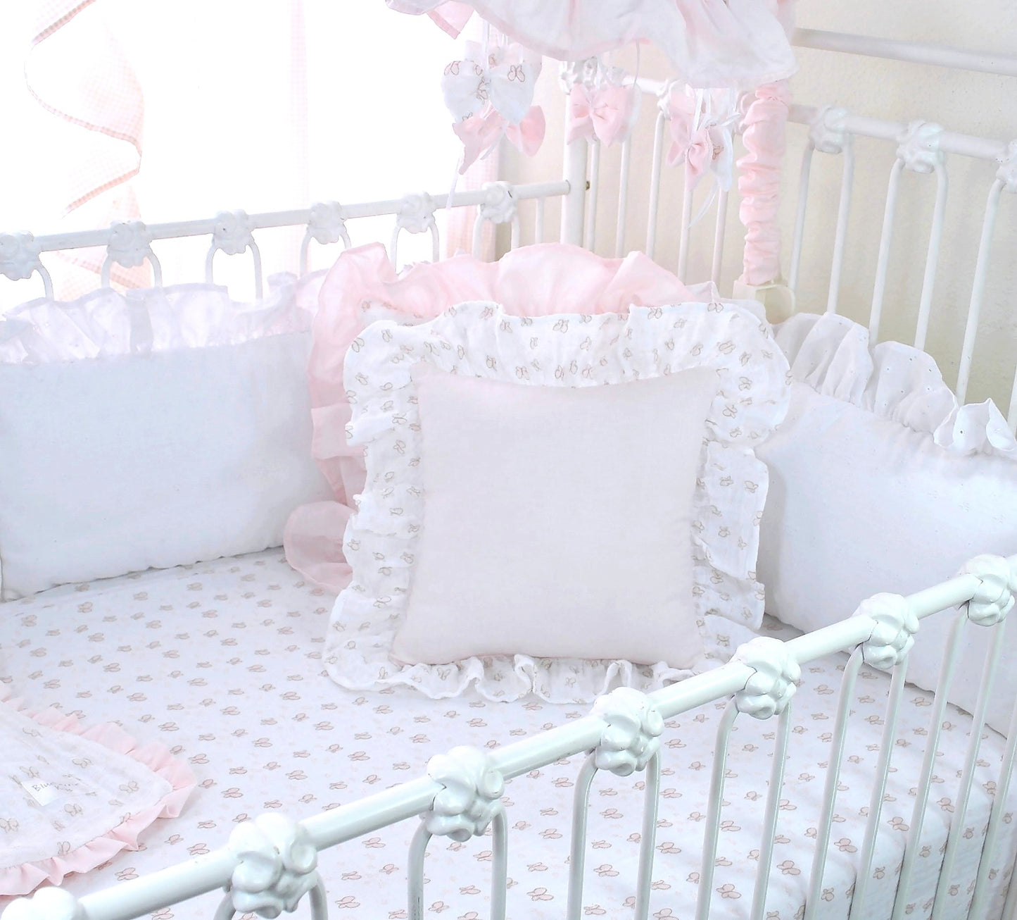 Powder Pink   Butterfly Pillow