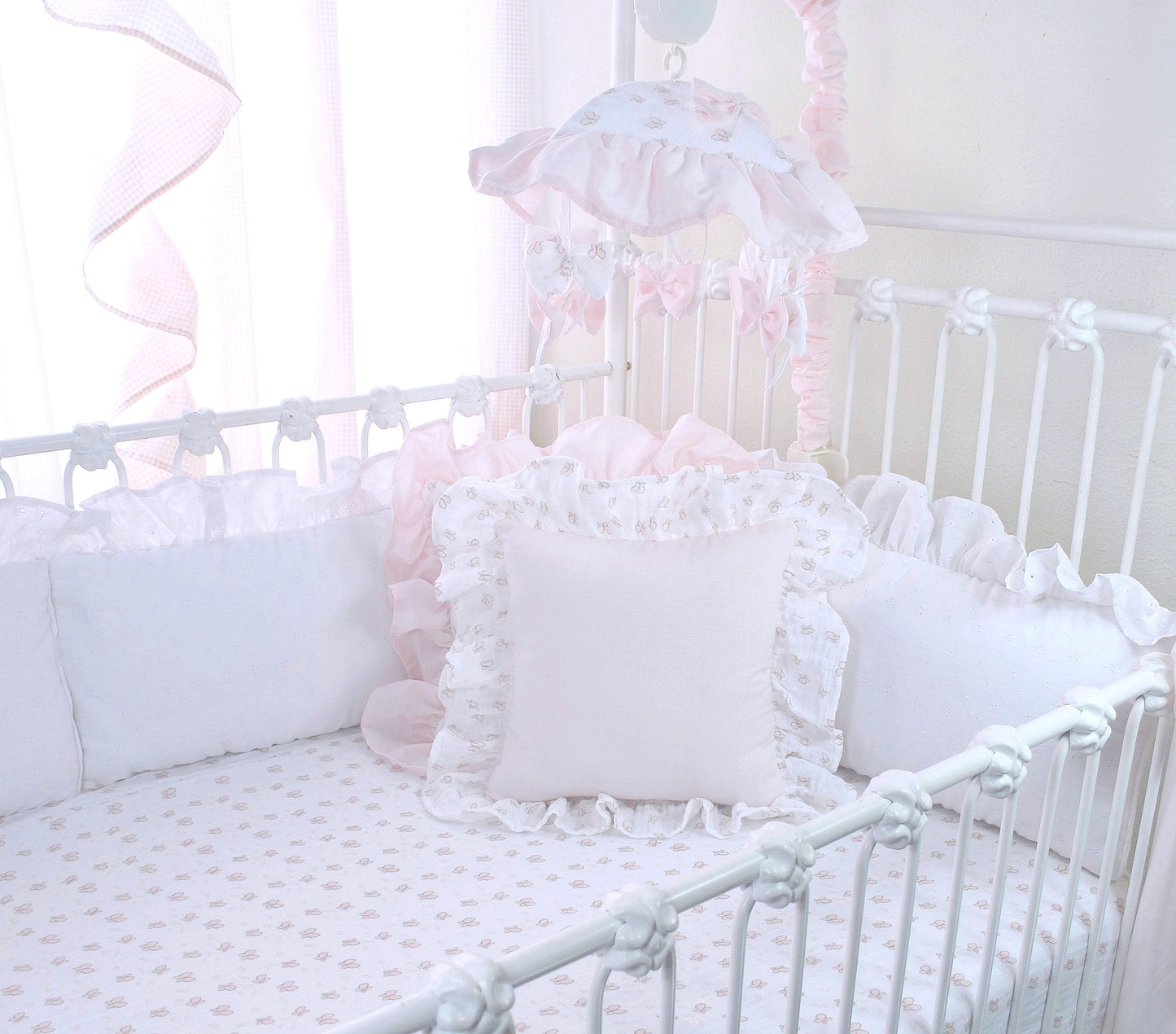 Powder Pink   Butterfly Pillow